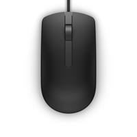 Dell MS116 - Mouse - 1,000 dpi Optical - 2 keys - Black