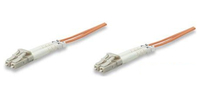 Intellinet Fiber Optic Patch Cable - OM2 - LC/LC - 1m - Orange - Duplex - Multimode - 50/125 µm - LSZH - Fibre - Lifetime Warranty - Polybag - 1 m - OM2 - LC - LC