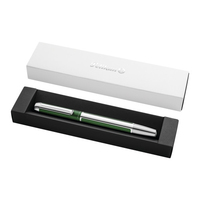 Pelikan Pura P40 - Green - Silver - Cartridge filling system - Aluminium - Stainless steel - Medium - Ambidextrous