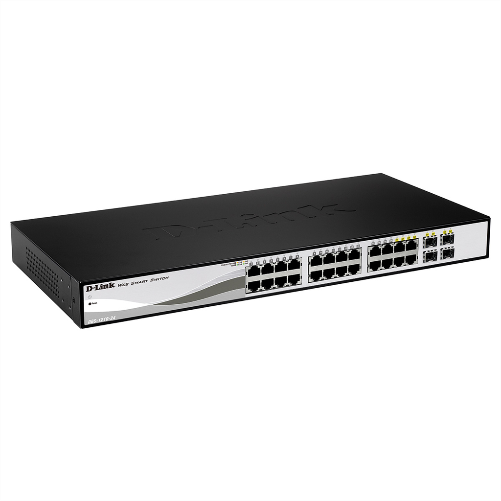 D-Link DGS 1210-24P - Switch - Smart - 24 x 10/100/1000 PoE++ 4 Combo Gigabit - Switch - Fiber Optic