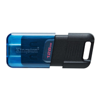 Kingston DataTraveler 80 - 128 GB - USB Typ-C - 3.2 Gen 1 (3.1 Gen 1) - 200 MB/s - Kappe - Schwarz - Blau