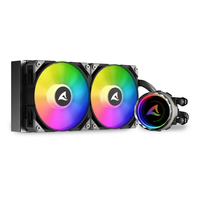 Sharkoon S80 RGB - All-in-one liquid cooler - 12 cm - 600 RPM - 2000 RPM - 35 dB - 131.93 m³/h