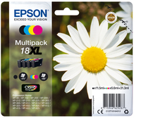 Epson Daisy Multipack 4 Farben 18XL Claria Home Ink - Hohe (XL-) Ausbeute - 11,5 ml - 6,6 ml - 470 Seiten - 1 Stück(e) - Multipack