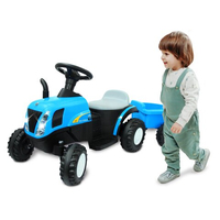 JAMARA Ride-on Traktor New Holland mit Anhänger 6V blau