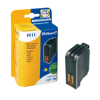 Pelikan Inkjet Cartridge H11 ersetzt HP 78A - tricolor - 3 x 12,6 ml - Hohe (XL-) Ausbeute - Tinte auf Pigmentbasis - 1 Stück(e)