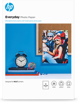 HP Everyday Photo Paper - Glossy - 200 g/m2 - A4 (210 x 297 mm) - 25 sheets - Semi-gloss - 200 g/m² - A4 - Black - Blue - White - 25 sheets - Business - Enterprise