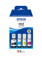 Epson 102 EcoTank - Black - Cyan - Magenta - Yellow - Epson - EcoTank ET-4750 Unlimited EcoTank ET-4750 EcoTank ET-3750 Unlimited EcoTank ET-3750 EcoTank... - 127 ml - 70 ml - Inkjet