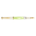 Pelikan M200 - Gold - Light Green - White - Built-in filling system - Resin - Gold - Italic nib - Gold/Stainless Steel