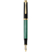 Pelikan M400 - Black - Gold - Green - Built-in filling system - Italic nib - Fine - Gift box - 1 pc(s)