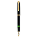 Pelikan M400 - Black - Gold - Built-in filling system - Resin - Italic nib - Gold/Rhodium - Fine