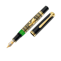 Pelikan Toledo 900 - Black - Gold - Green - Built-in filling system - Resin - Gold/Rhodium - Medium - Ambidextrous