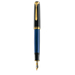 Pelikan M800 - Black - Blue - Gold - Built-in filling system - Gold - Italic nib - Gold/Rhodium - Medium