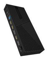 ICY BOX 11 in 1 Hybrid DockingStation mit dreifacher Videoausgabe - Kabelgebunden - USB 3.2 Gen 2 (3.1 Gen 2) Type-A - 10,100,1000 Mbit/s - Schwarz - 3840 x 2160 Pixel - 60 Hz