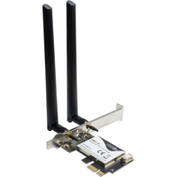 Inter-Tech DMG-35 - Eingebaut - Kabellos - PCI Express - WLAN / Bluetooth - 3000 Mbit/s - Schwarz - Silber