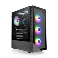 Thermaltake View 200 TG ARGB - Midi Tower - PC - Schwarz - ATX - micro ATX - Mini-ITX - SPCC - Gehärtetes Glas - Multi