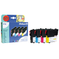 Pelikan 4 cartridges - Pigment-based ink - Black,Cyan,Magenta,Yellow - Multi pack - Brother DCP-145C - 165C - 185C - 195C - 365CN - 375CW - 385C - 395CN - 585CW - 6690CW - J715W - MFC-250C,... - 4 pc(s)