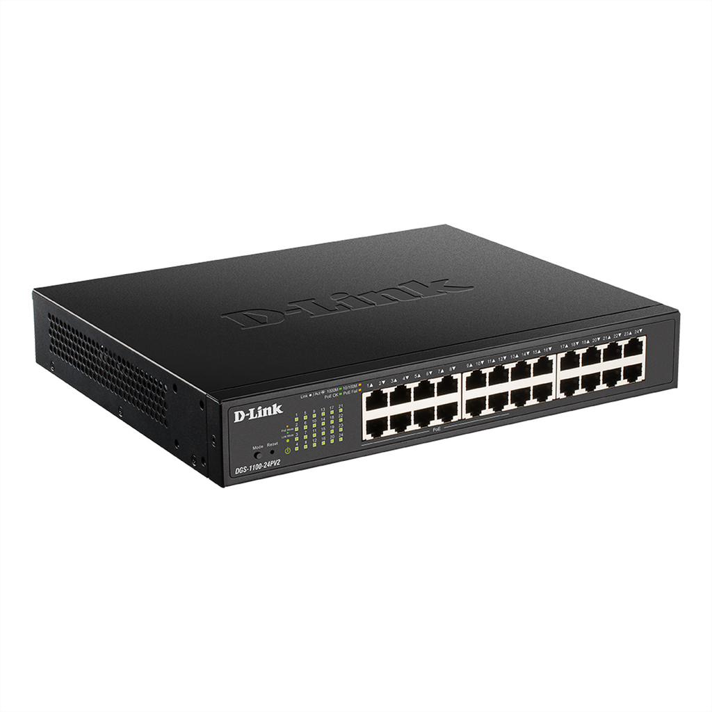 D-Link PoE Switch DGS-1100-24P V2 24 Port - Switch - 1 Gbps