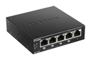 D-Link DGS-1005P - Unmanaged - L2 - Gigabit Ethernet (10/100/1000) - Full duplex - Power over Ethernet (PoE) - Wall mountable