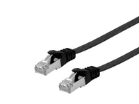 Equip Cat.6A U/FTP Flat Patch Cable - 10.0m - black - 10 m - Cat6a - U/FTP (STP) - RJ-45 - RJ-45