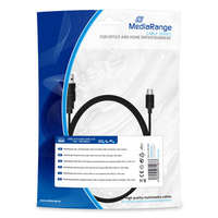 MEDIARANGE MRCS188 - 1,8 m - USB A - Mini-USB B - USB 2.0 - 480 Mbit/s - Schwarz