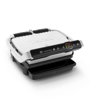 TEFAL OptiGrill Elite GC750D - Black - Stainless steel - Square - Touch - 300 x 200 mm - Thermoplastic - 2000 W