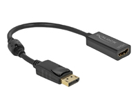 Delock Adapter DisplayPort 1.2 Stecker zu HDMI Buchse 4K Passiv schwarz - 0,2 m - DisplayPort - HDMI - Männlich - Weiblich - Gerade