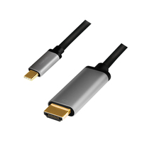 LogiLink CUA0101 - USB 3.2 Gen1 Type-C - HDMI-A - 1,8 m - Schwarz - Grau