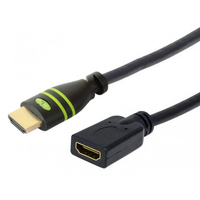 Techly HDMI 4K 60Hz High Speed Anschlusskabel ,mit Ethernet M/F, schwarz, 7,5 m