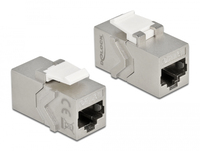 Delock 86996 - Flach - Silber - Weiß - RJ-45 - RJ-45 - Weiblich - Weiblich