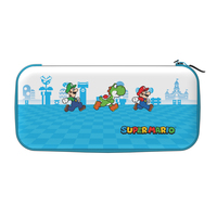 PDP Mario Escape - Hartschalenkoffer - Nintendo - Blau - Weiß - Nintendo Switch - Nintendo Switch Lite - Nintendo Switch OLED - Tropfsicher - Kratzresistent - Reißverschluss