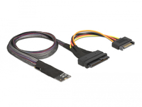 Delock 62984 - 67-pin M.2 Key M - U.2 SFF-8639/SATA 15-pin - 0,5 m - Schwarz