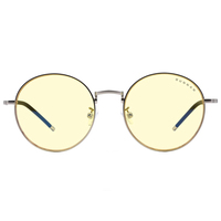 Gunnar Optiks Ellipse - Unisex - Oval - Silber - Edelstahl - Bernstein - 5,1 cm