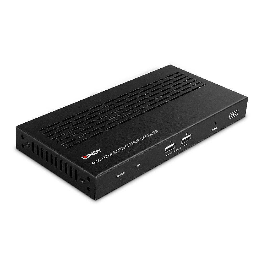 Lindy 4K30 HDMI & USB over IP Decoder Multicast & Videowall