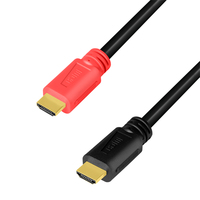 LogiLink CHV0100 - 10 m - HDMI Type A (Standard) - HDMI Type A (Standard) - 3D - 18 Gbit/s - Black - Red