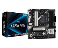 ASRock A520M Pro4 - AMD - Socket AM4 - 3rd Generation AMD Ryzen™ 3 - 3rd Generation AMD Ryzen 5 - 3rd Generation AMD Ryzen™ 7 - 3rd... - DDR4-SDRAM - 64 GB - DIMM