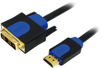 LogiLink CHB3103 - 3 m - HDMI - DVI-D - Gold - Schwarz - Blau - Männlich/Männlich