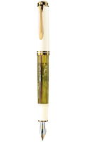 Pelikan Souverän 400 - Gold - White - Built-in filling system - Gold/Rhodium - Medium - Ambidextrous - Germany