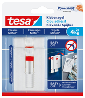 Tesa 77767-00000-00 - Indoor - Universal hook - White - Adhesive strip - 4 kg - Tiles & metal