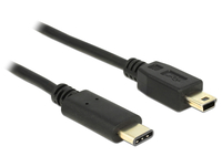 Delock 2m - USB2.0-C/USB2.0 Mini-B - 2 m - Mini-USB B - USB C - USB 2.0 - Männlich/Männlich - Schwarz