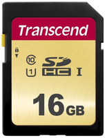 Transcend SD Card SDHC 500S 16GB - 16 GB - SDHC - Class 10 - UHS-I - 95 MB/s - 20 MB/s