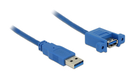 Delock USB 3.0 A - 1m - 1 m - USB A - USB A - USB 3.2 Gen 1 (3.1 Gen 1) - Male/Female - Blue