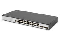 DIGITUS 24-Port Gigabit Switch, 19 Inch, Managed, 2 Uplinks