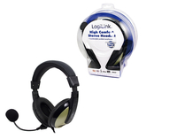 LogiLink Stereo Headset - Headset - Black - Binaural - 2.5 m - CE - ROHS - Wired