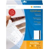 HERMA Negative pockets transparent for 10 x 4 negative stripes 25 pcs. - 25 pages