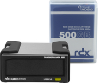 Overland-Tandberg RDX Laufwerkskit mit 500GB Kassette - extern - schwarz - USB3+ - Speicherlaufwerk - RDX-Kartusche - USB 3.2 Gen 1 (3.1 Gen 1) - HDD - UL 60950 - CSA C22.2 No. 60950 - IEC 60950/ EN60950 FCC 47CFR - part 15 - class B - CISPR22 - class B,... - 500 GB