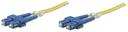 Intellinet Fiber Optic Patch Cable - OS2 - SC/SC - 1m - Yellow - Duplex - Single-Mode - 9/125 µm - LSZH - Fibre - Lifetime Warranty - Polybag - 1 m - OS2 - SC - SC
