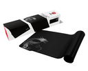 MSI AGILITY GD70 Pro Gaming Mousepad '900mm x 400mm - Pro Gamer Silk Surface - Iconic Dragon Design - Anti-slip and shock-absorbing rubber base - Reinforced stitched edges' - Black - Image - Fabric,Rubber,Silk - Gaming mouse pad