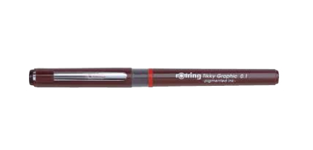 rOtring 1904756 - Ausziehbarer Gelschreiber - Schwarz - Burgund - 0,5 mm