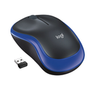 Logitech LGT-M185B - Beidhändig - Optisch - RF Wireless - 1000 DPI - Schwarz - Blau