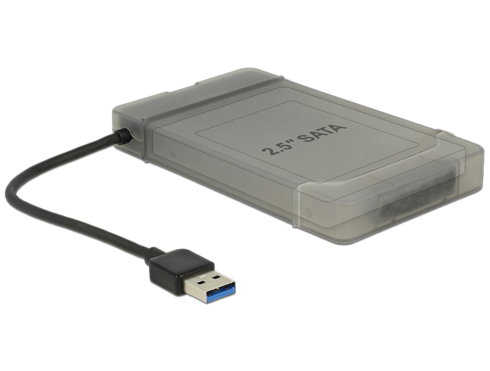 Delock 62742 - USB Type-A - SATA - Black - Gray - 0.15 m - JMS567 - 6 Gbit/s